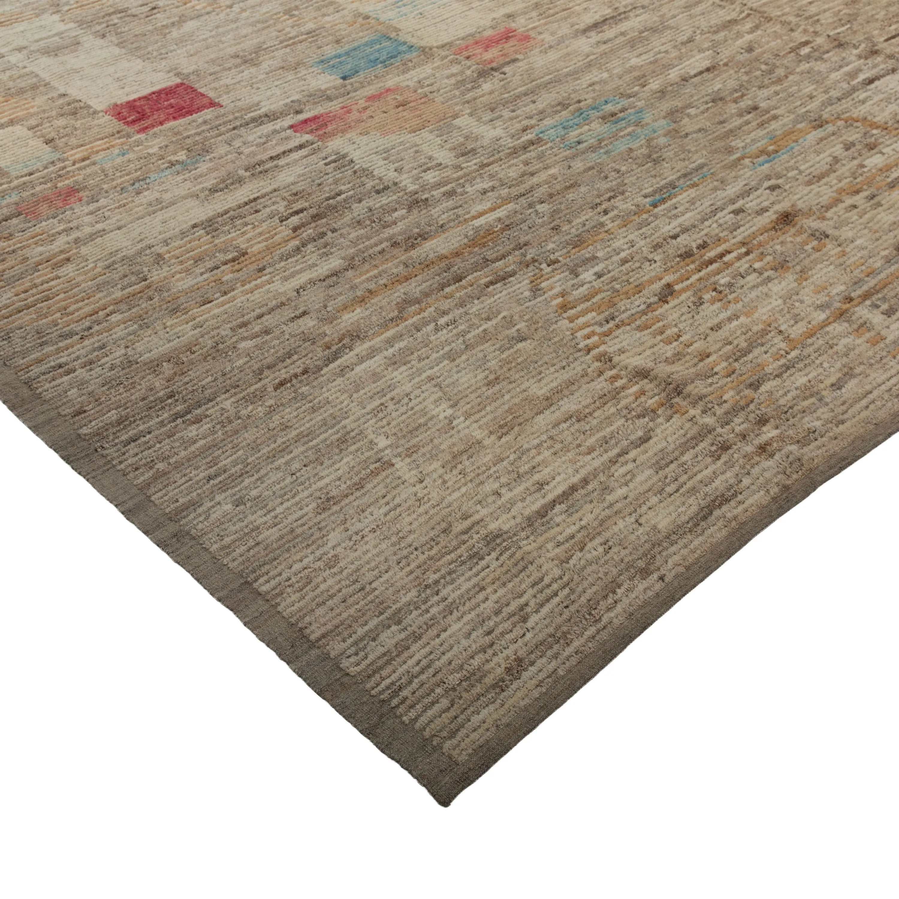 Brown Zameen Transitional Wool Rug- 10'11" x 13'10"