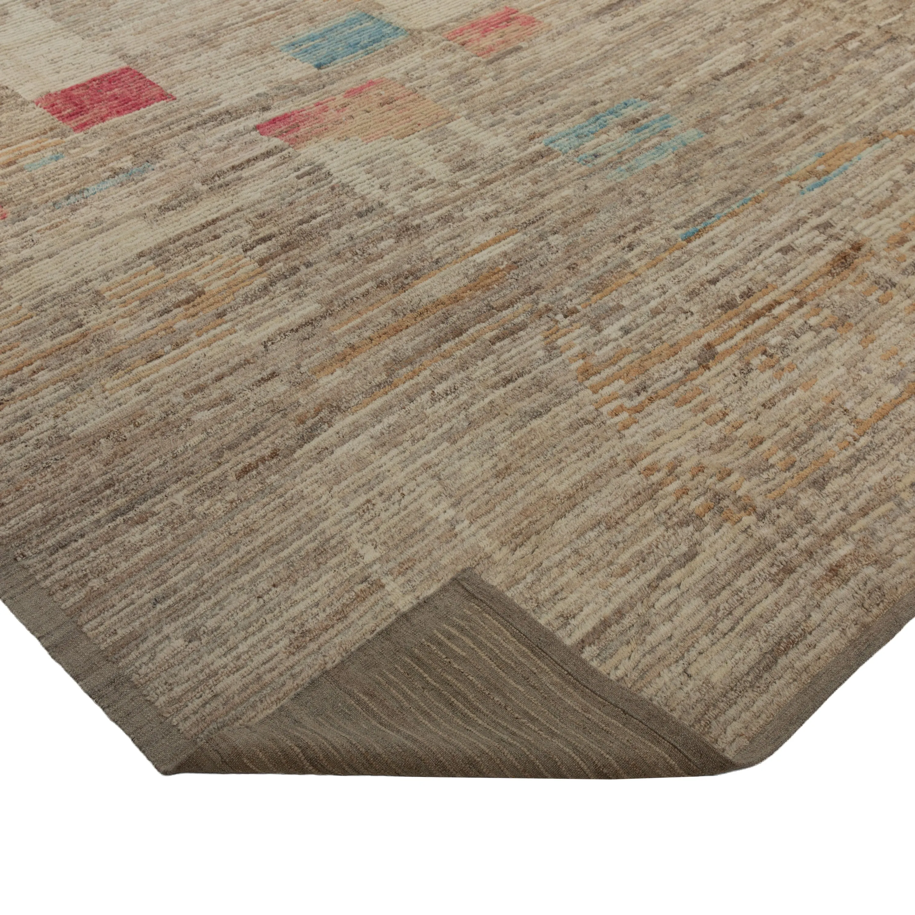 Brown Zameen Transitional Wool Rug- 10'11" x 13'10"
