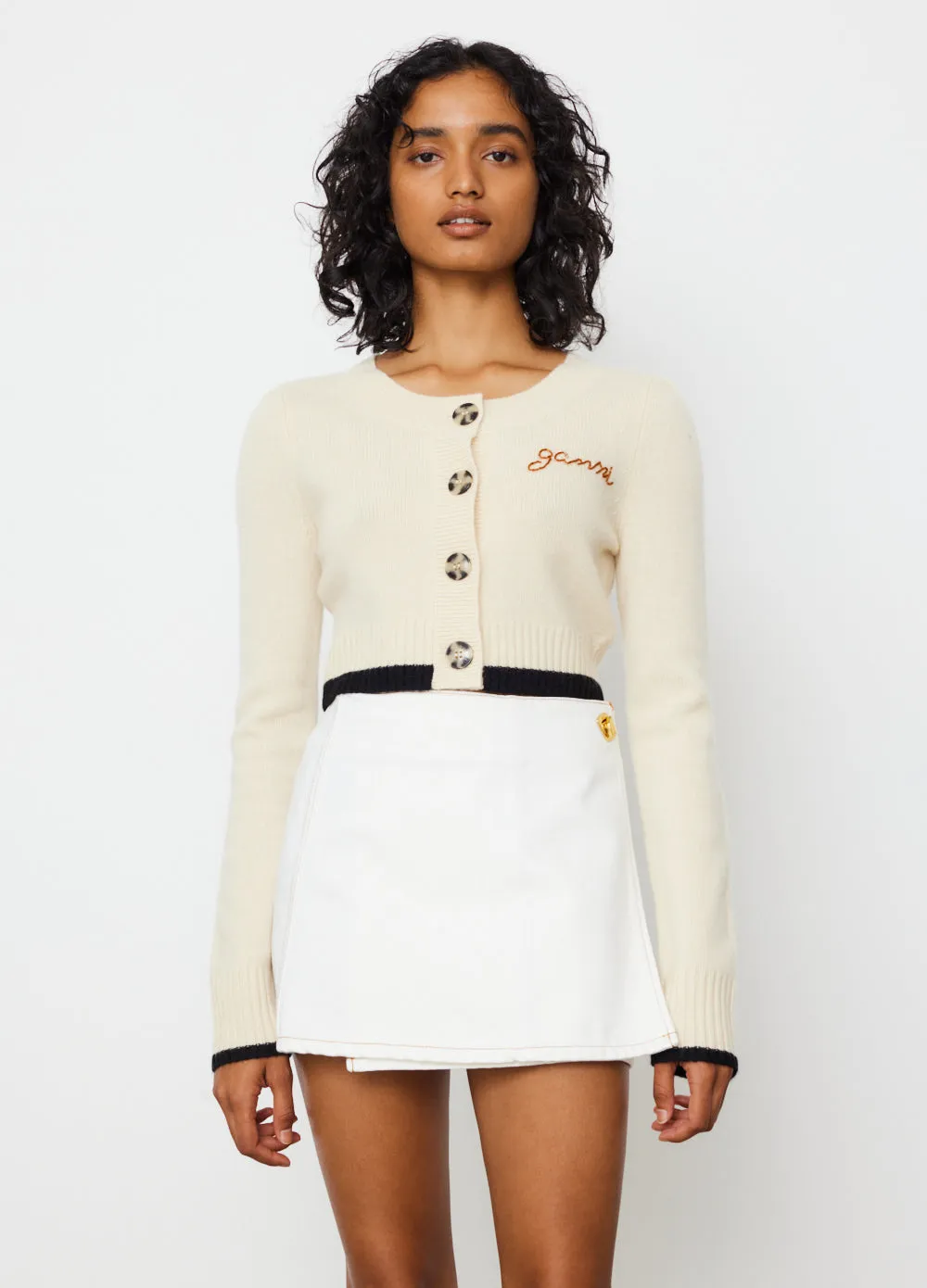 Cropped O-Neck Cardigan