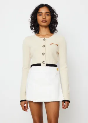 Cropped O-Neck Cardigan
