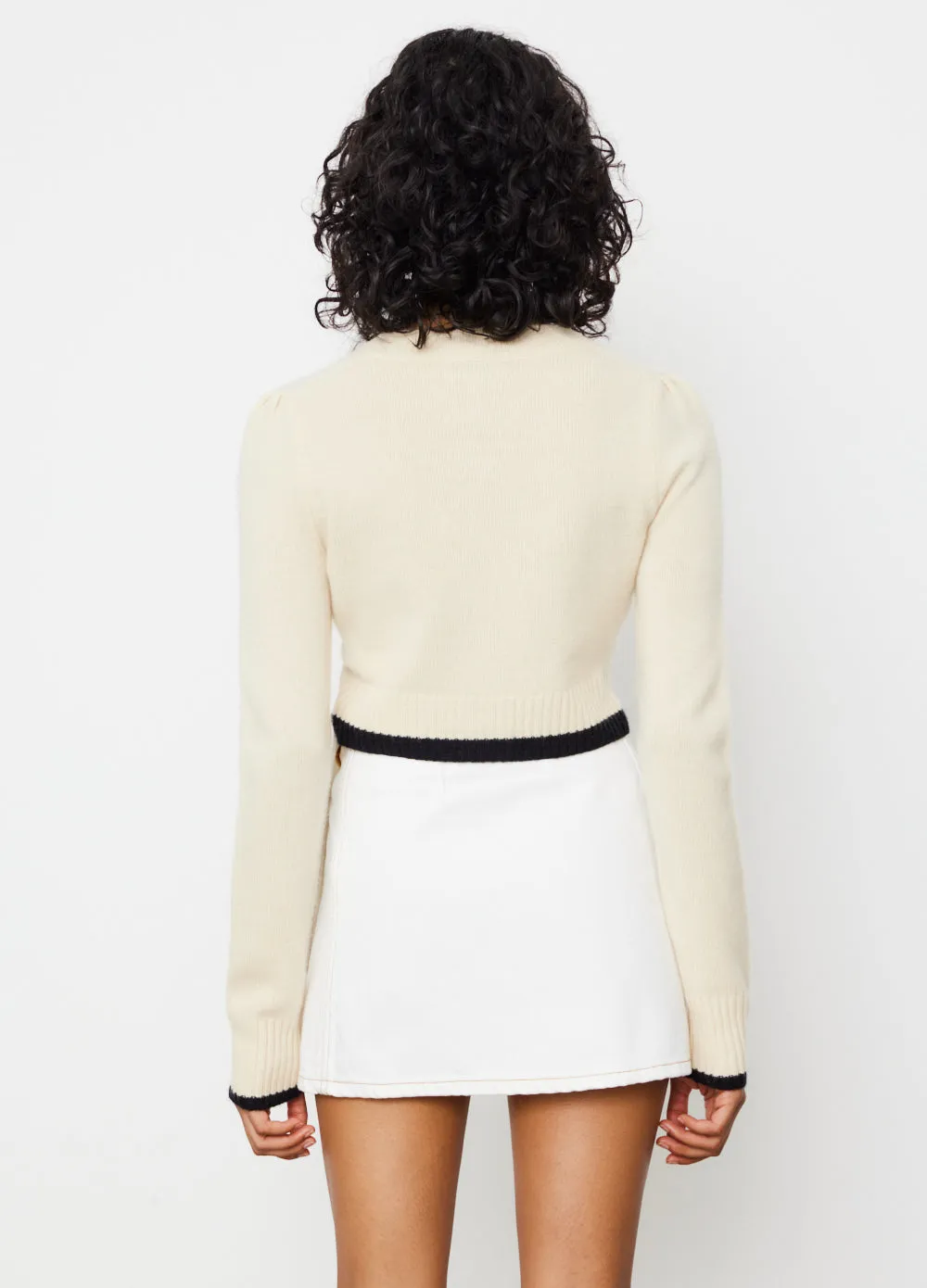 Cropped O-Neck Cardigan