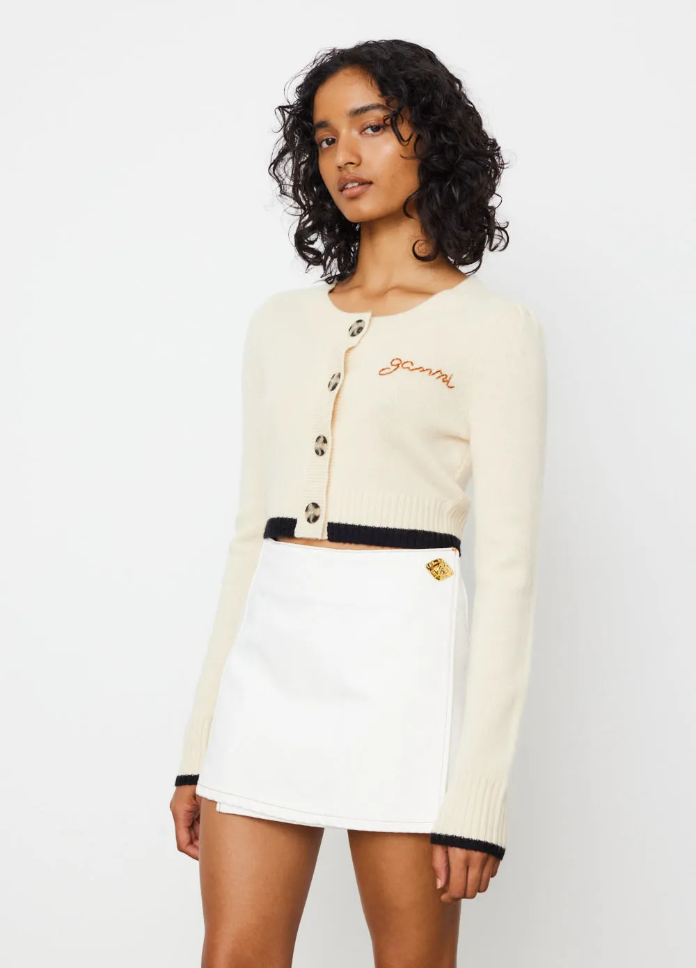 Cropped O-Neck Cardigan