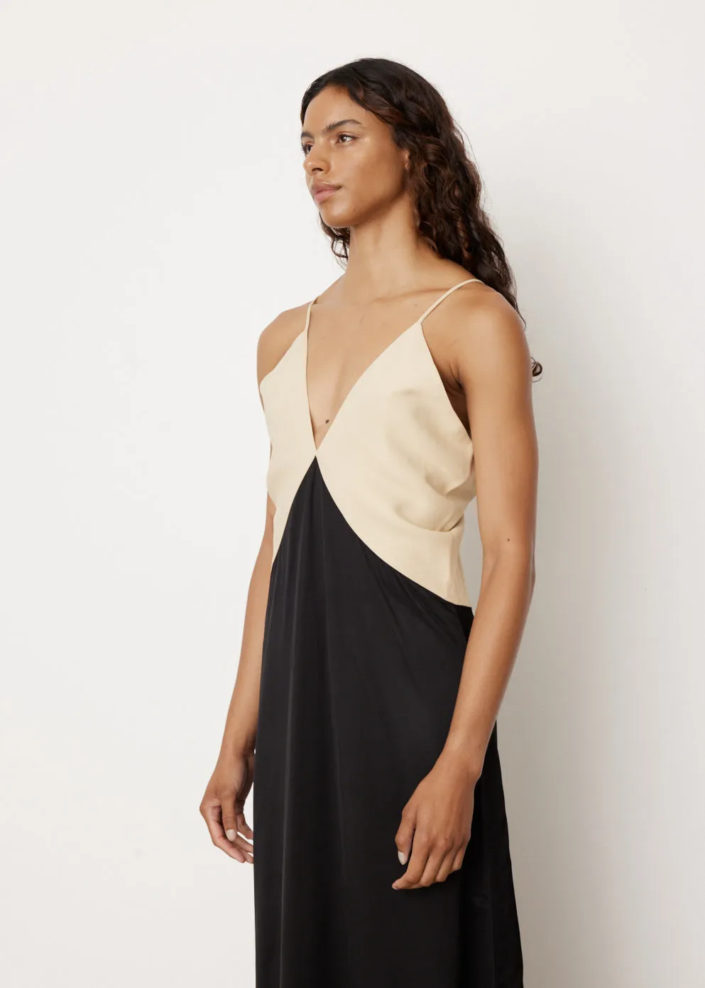 Draped Twill Cami Dress