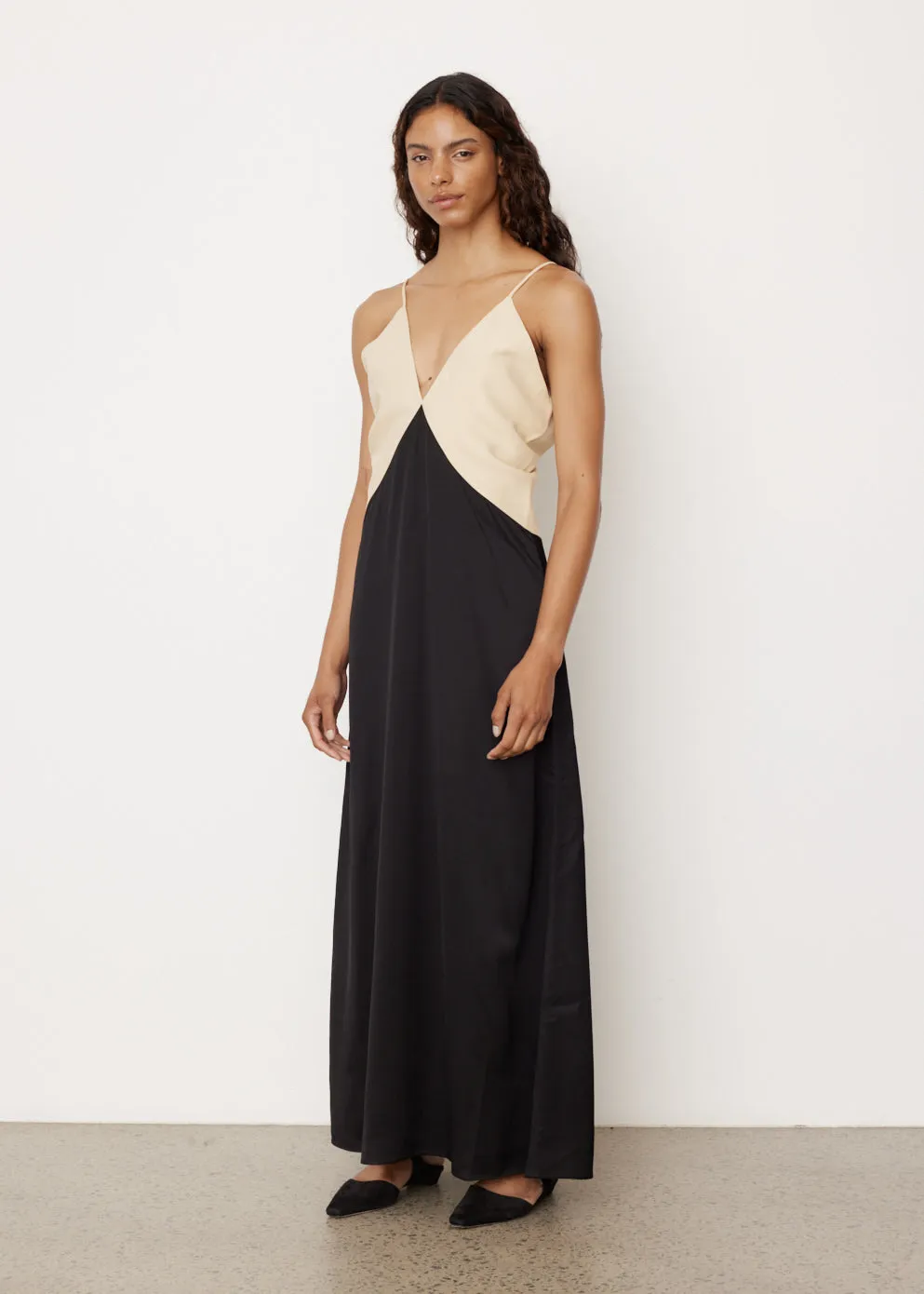Draped Twill Cami Dress