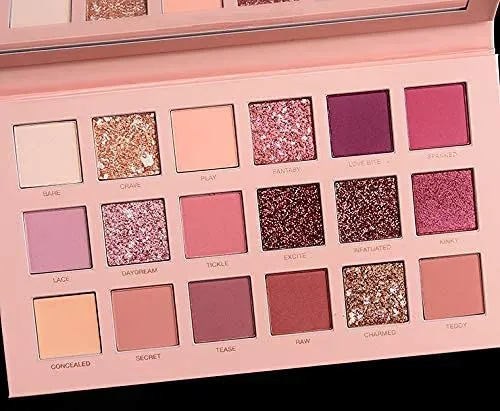 FAIRY FIRST Fairyfirst 18 Color Eyeshadow Palette With Mirror - Include Matte Shimmer & Glitter Blending, Natural Nudes Velvet