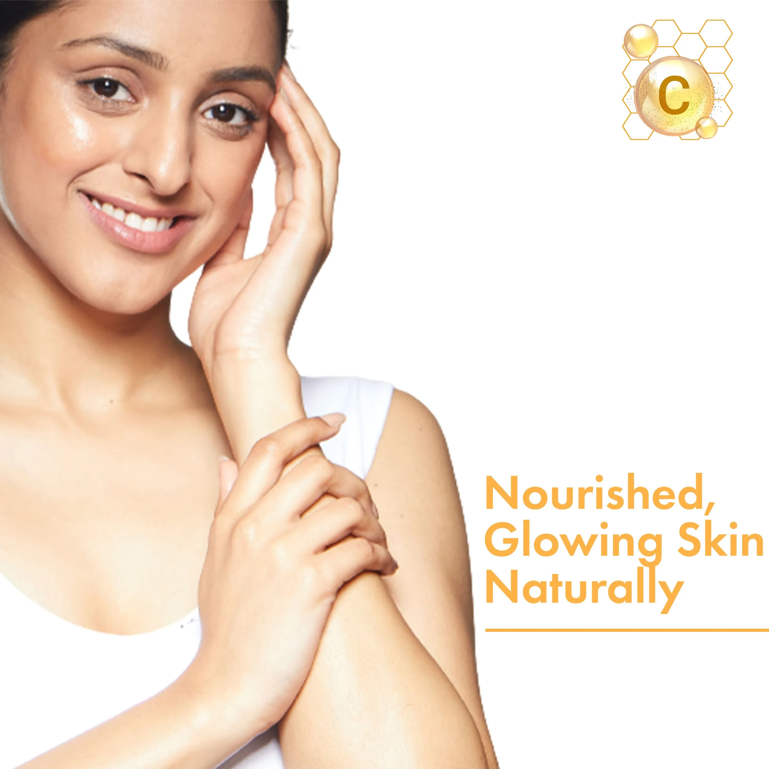 Good Vibes Vitamin C Glow Body Lotion | Nourishing, Brightening, Softening | Vegan, No Parabens, No Sulphates, No Animal Testing (200 ml)