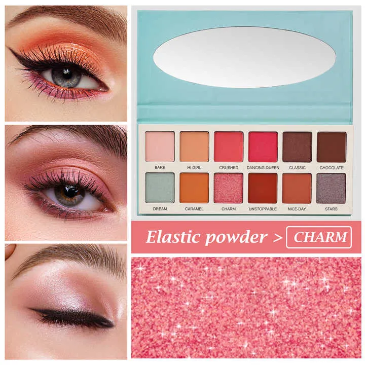 Las Chicas بسعر الجملة لوحة مكياج 12 لون لوحة ظلال عيون نباتية Las Chicas Wholesale Makeup Palette 12 Colors Vegan Eyeshadow Palette