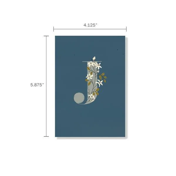 Monogram Floral "J" Journal Set
