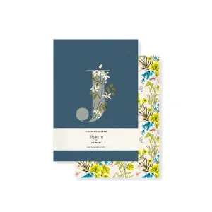Monogram Floral "J" Journal Set