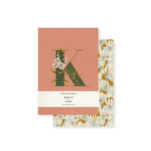 Monogram Floral "K" Journal Set