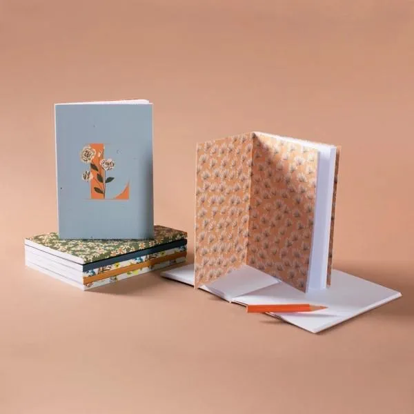 Monogram Floral "K" Journal Set