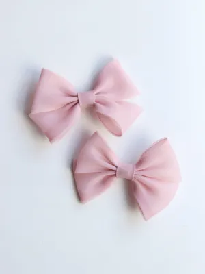 Organza bow - blush