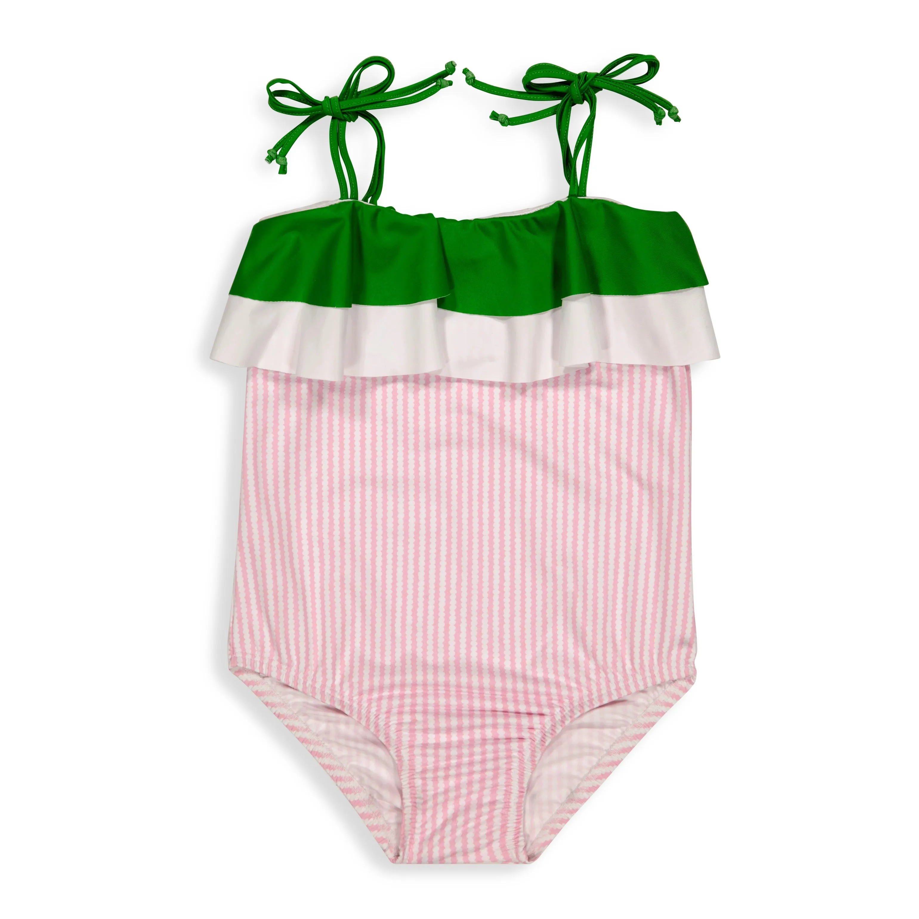 Printed Newport Bathing Suit -- Pink Bubble Stripe
