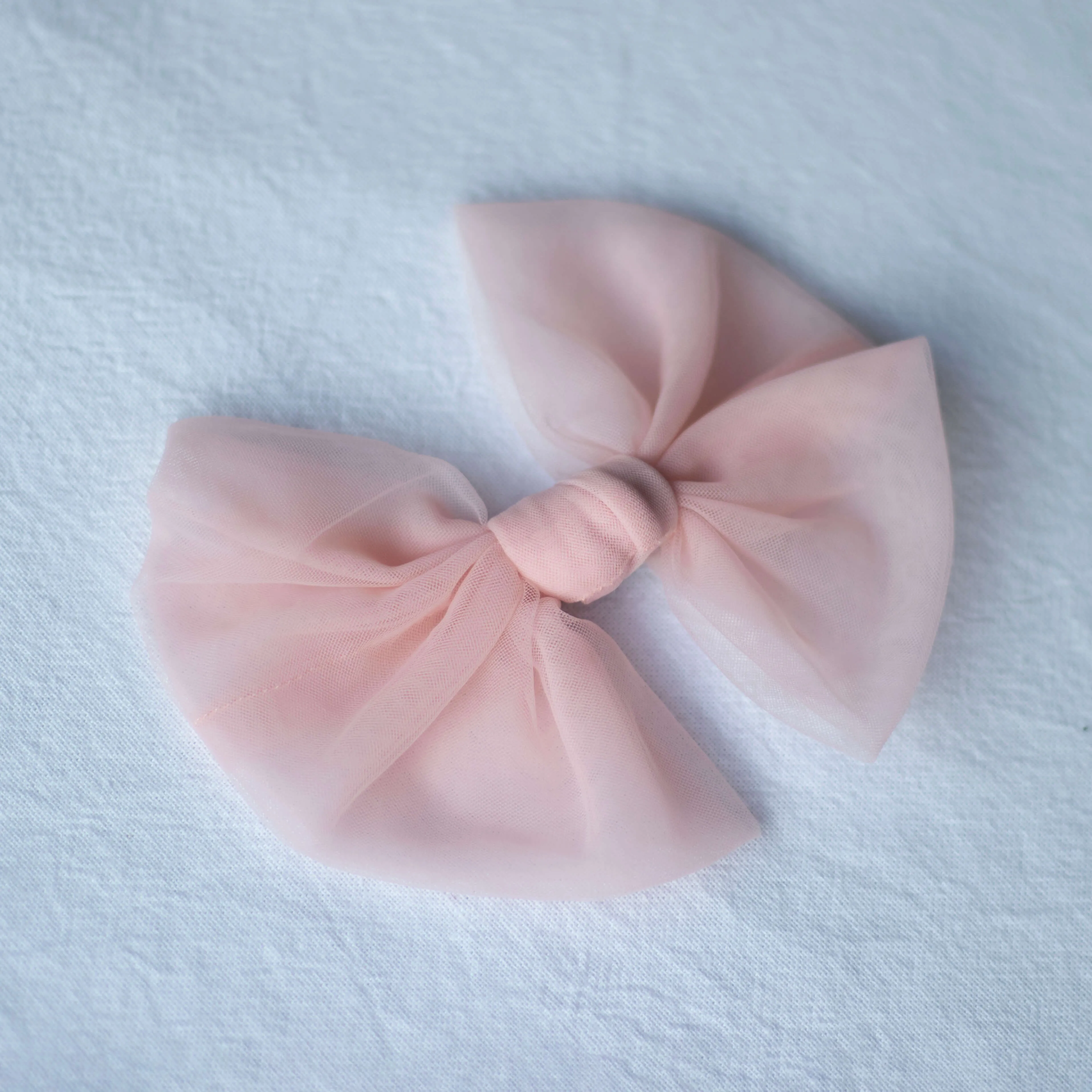 Tulle bows - Peachy blush