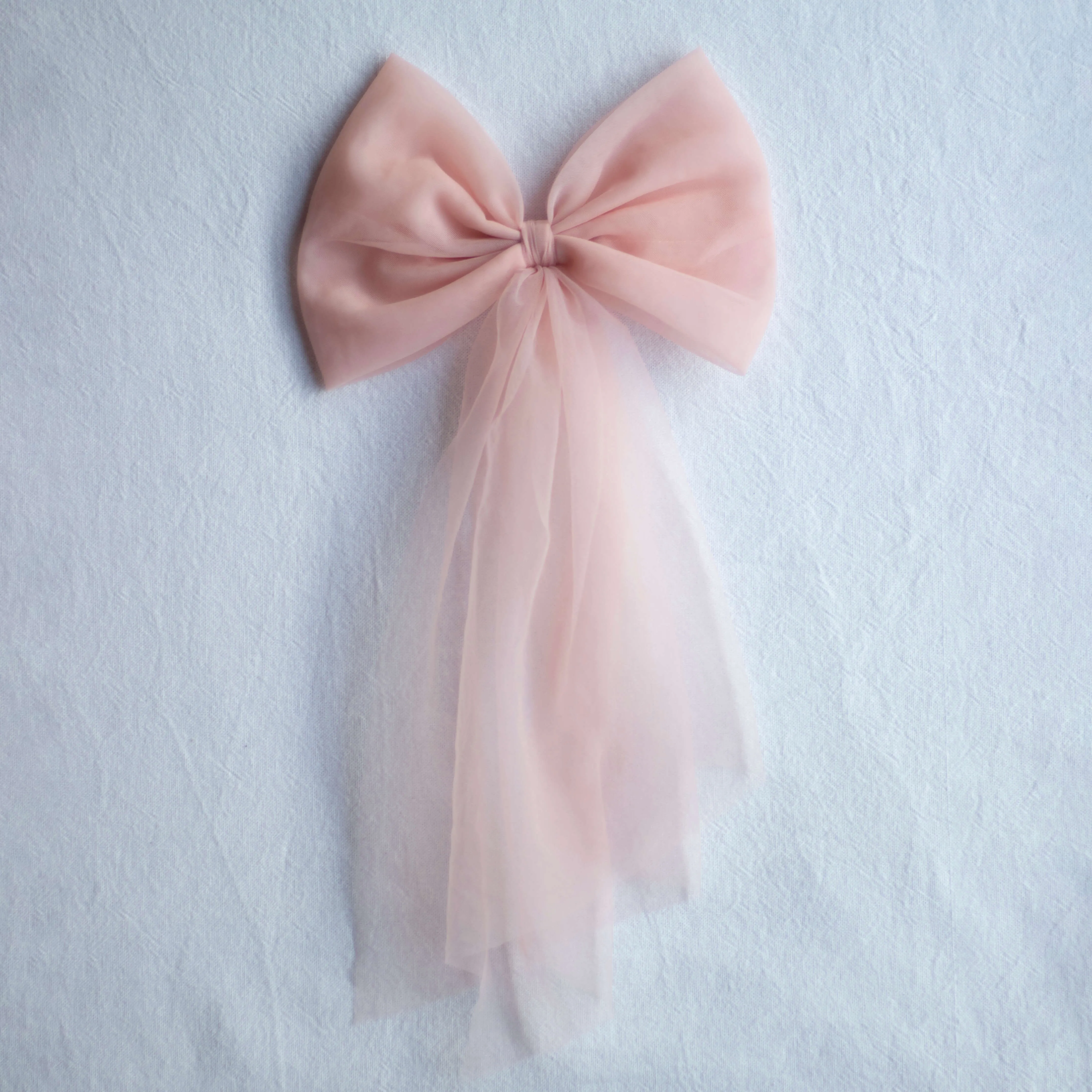 Tulle bows - Peachy blush