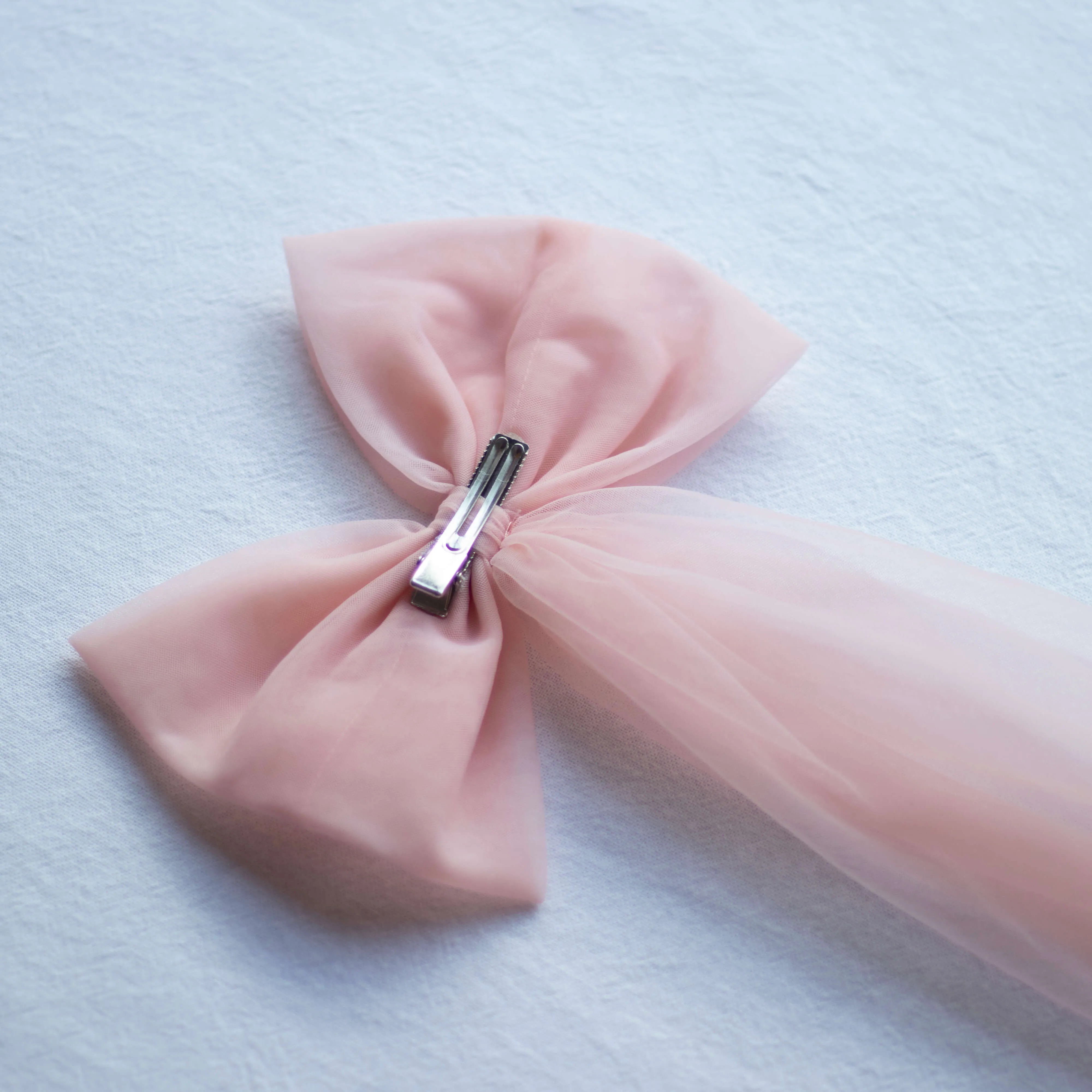 Tulle bows - Peachy blush