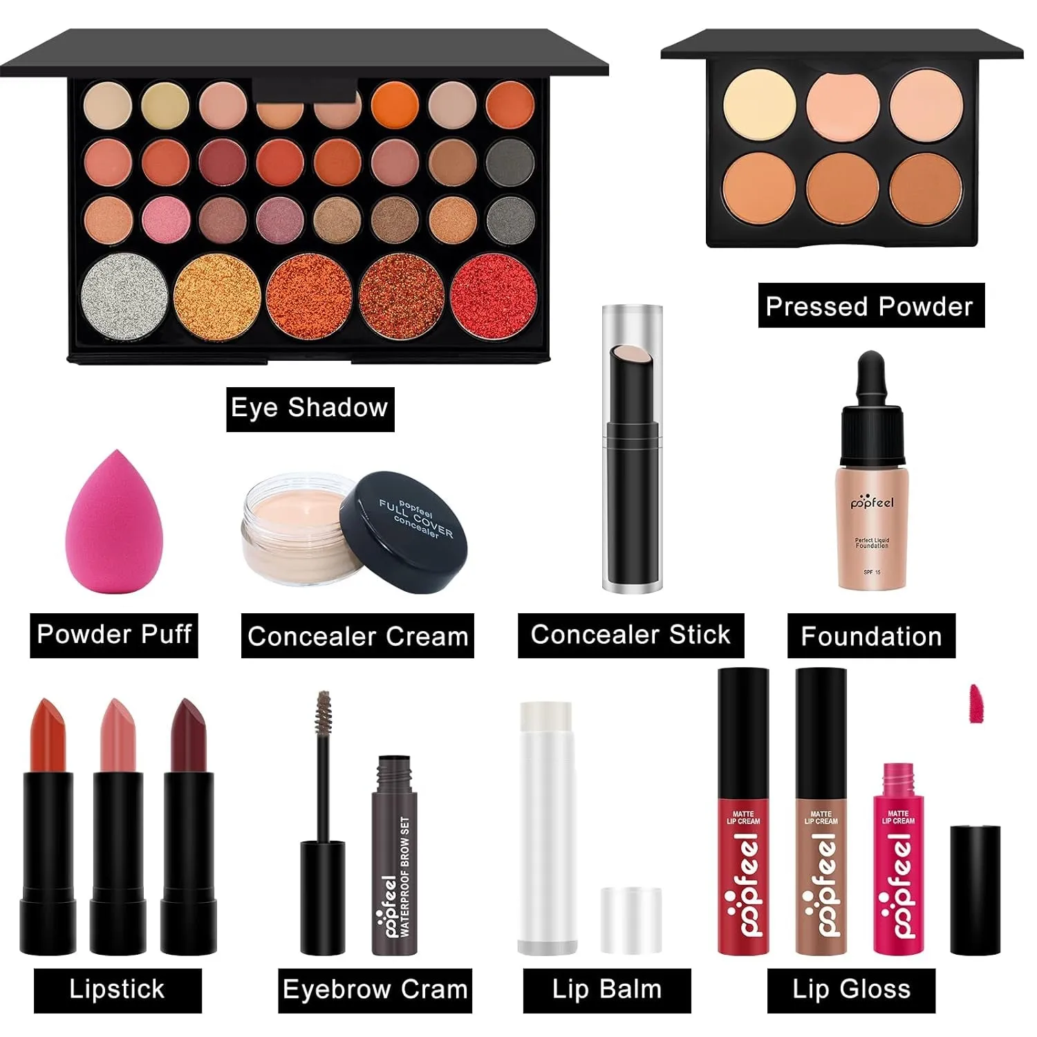 Ultimate Women's Makeup Gift Set with Brushes, Palettes, and Essential Cosmetics