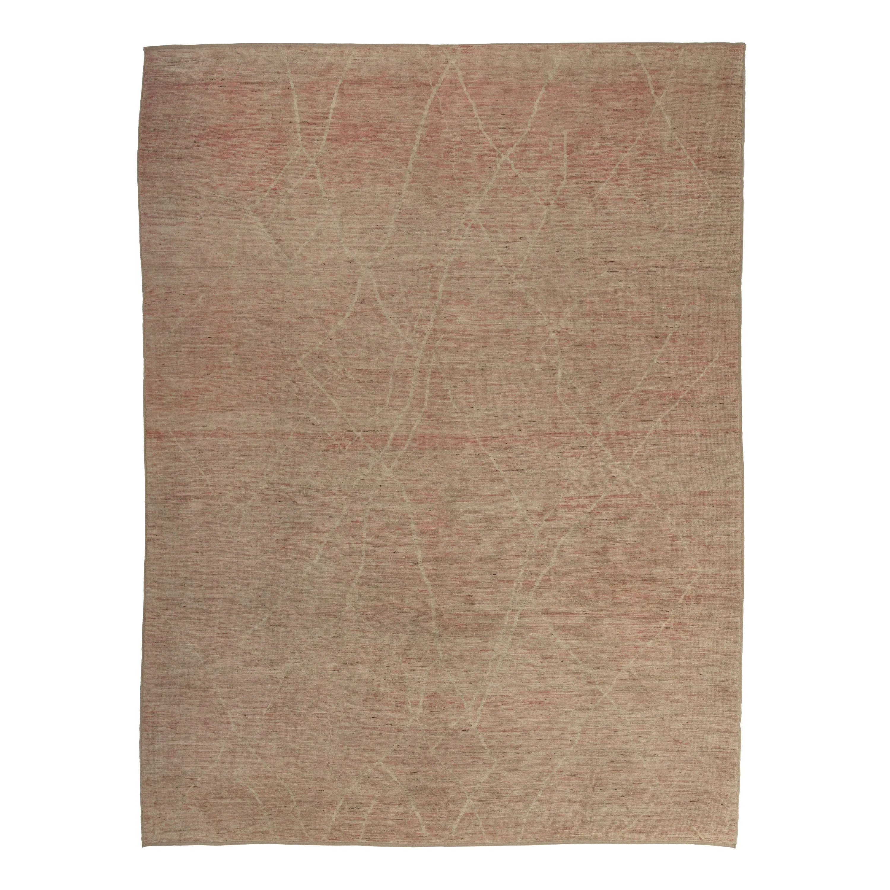 Zameen Patterned Modern Wool Rug - 9'3" x 12'3"
